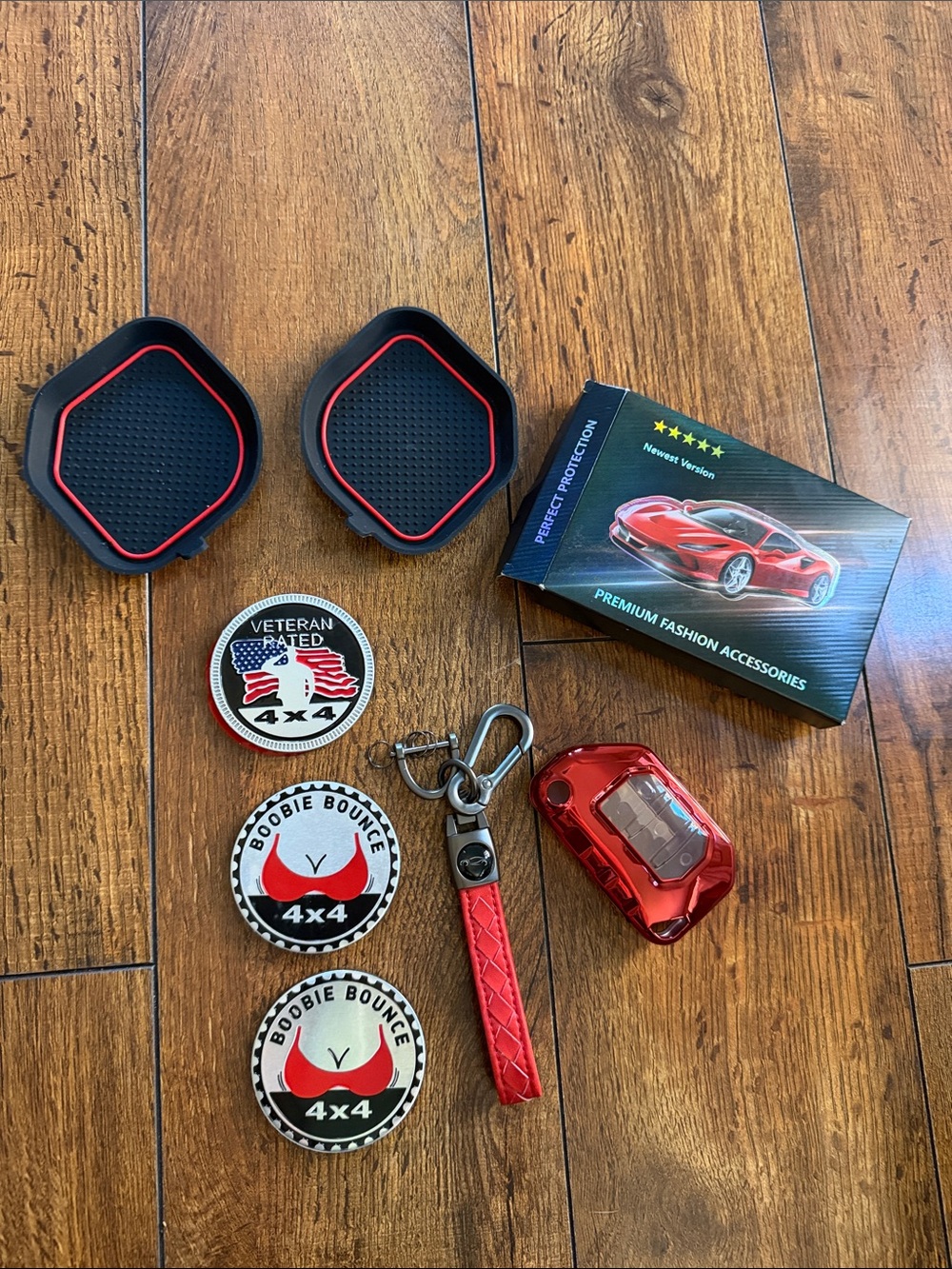 Jeep Red and Black Key Fob Accessorie